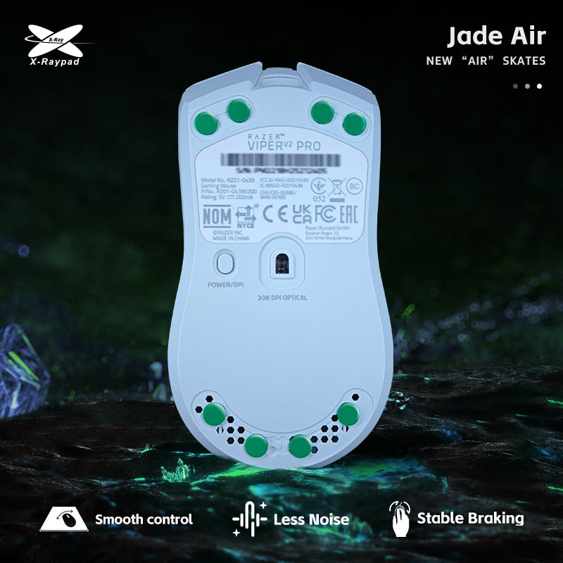 X-Raypad Jade Air DIY Mouse Skates D6.5mm Universal Dots-Quiet and Speed