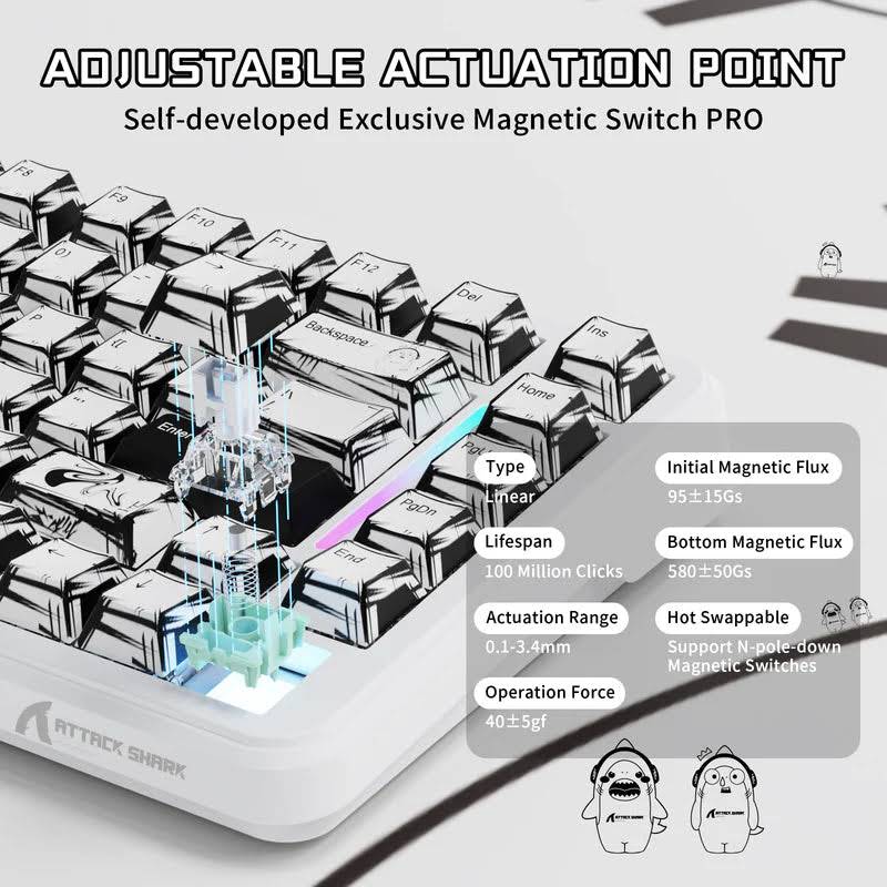TECLADO ATTACK SHARK X82 PRO HE