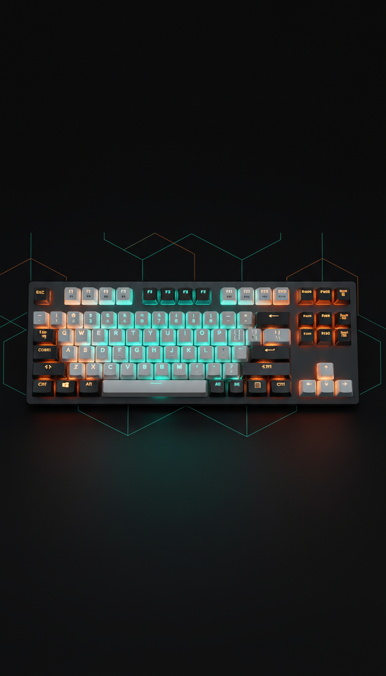 Mechanical gaming keyboard with illuminated keys