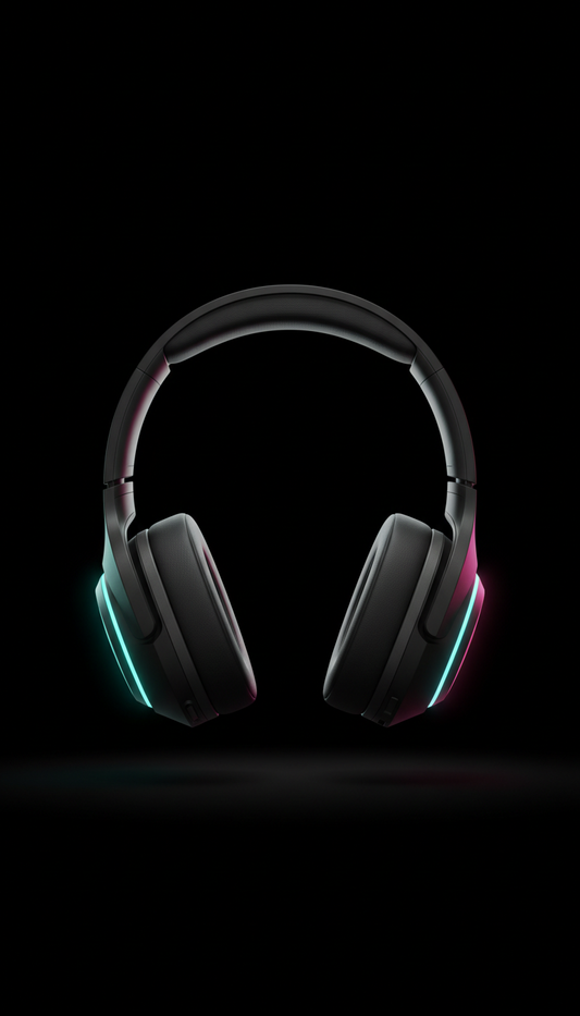 Gaming headphones with memory foam